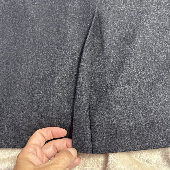 Pendleton Skirt  Charcoal Pencil Virgin Wool Knee Length Lined Career Vintage - Picture 4 of 9
